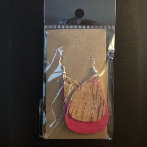 Pink Cork Earrings